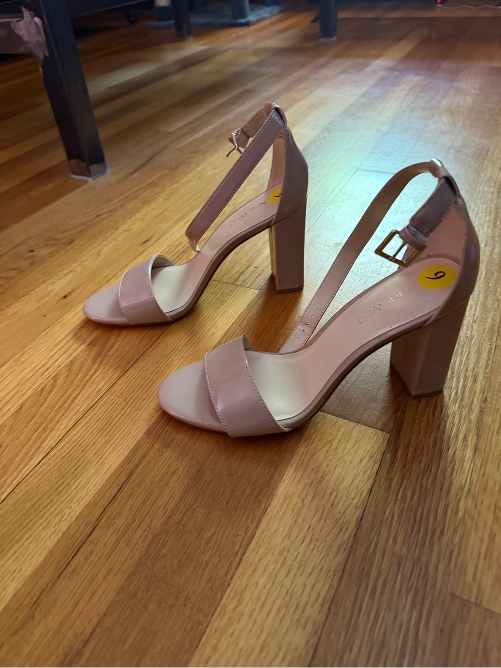 Nine West Blush Block Heel Ankle-Strap Sandals